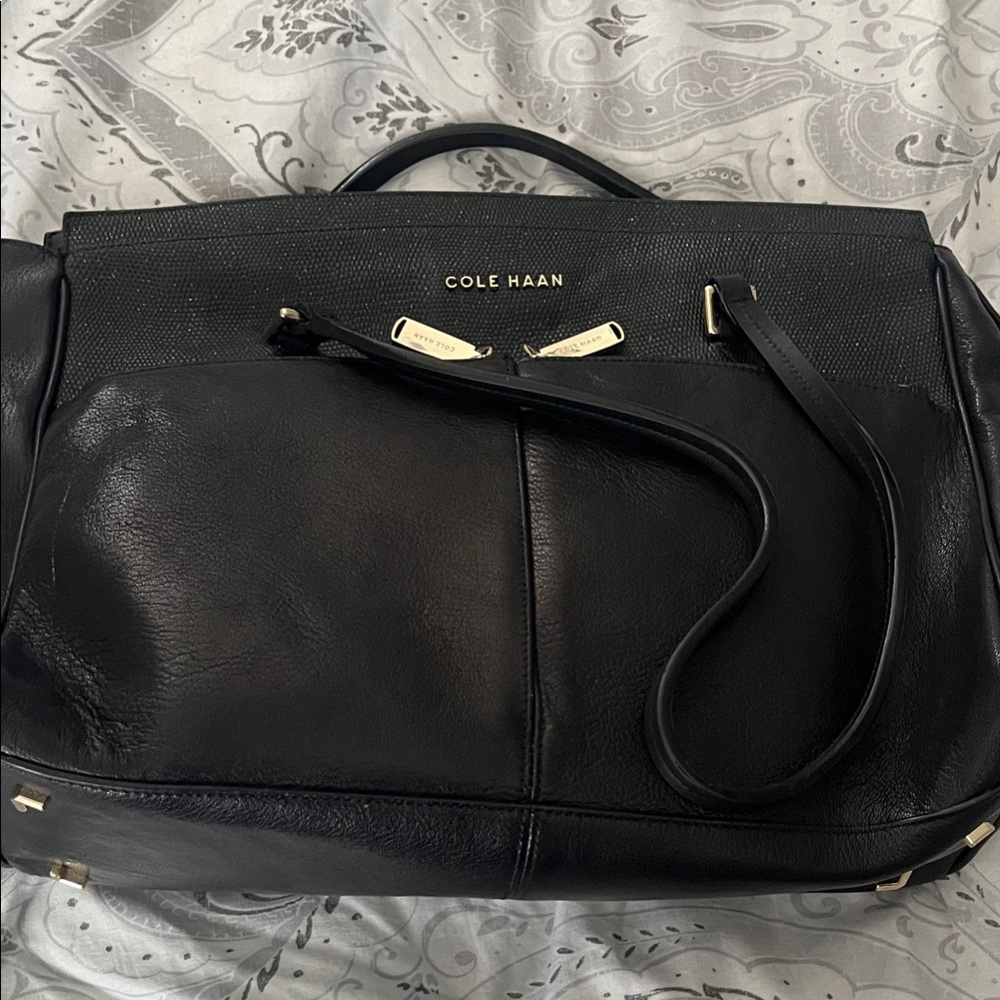 Cole Haan Black Leather Satchel
